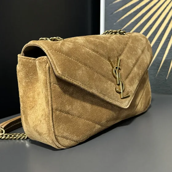 YSL Cassandre Envelope Chain Bag Beige Crossbody