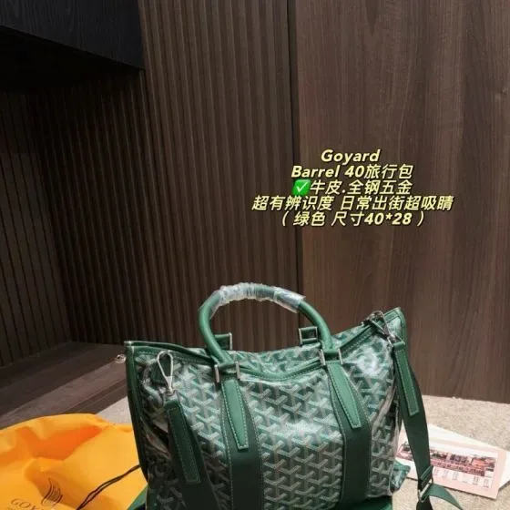 Goyard Barrel 40 Green 40 28 Top Handle