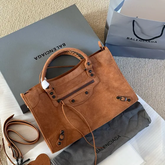 Balenciaga Le City Bag Camel Dark Brown Top Handle