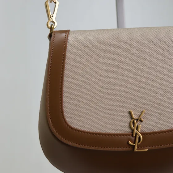YSL Solferino Beige/Coklat Crossbody