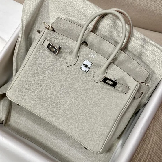 Hermes Birkin 25 Pearl Xám 25cm Top Handle