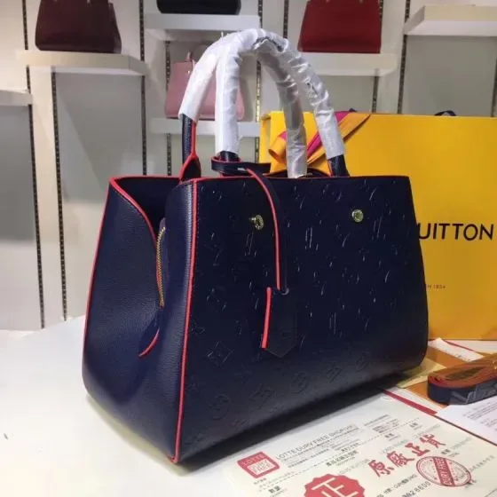 Louis Vuitton Montaigne كحلي أزرق Top Handle