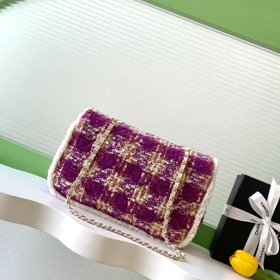 Chanel Classic Flap Ungu Shoulder Bag