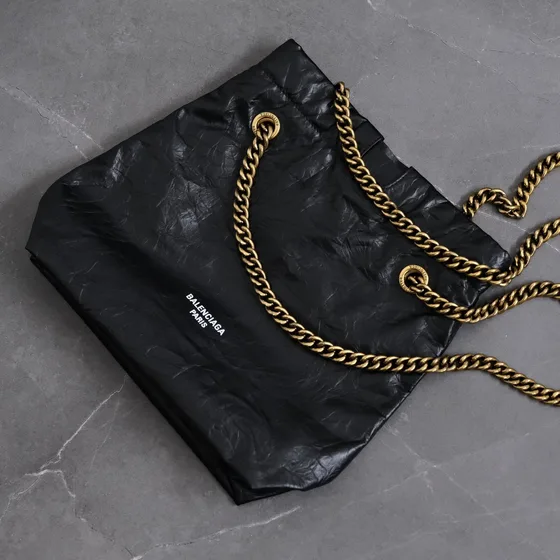 Balenciaga Crush Medium Tote Bag Black Tote Bag