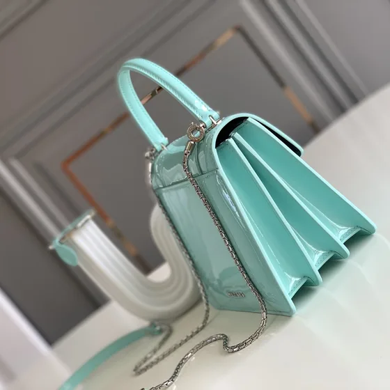Bvlgari Serpenti Forever Top Handle Bag Tiffany Blue Top Handle