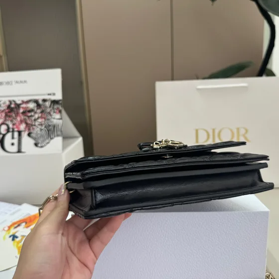 Dior Miss Dior Top Handle Chain Pouch أسود Crossbody