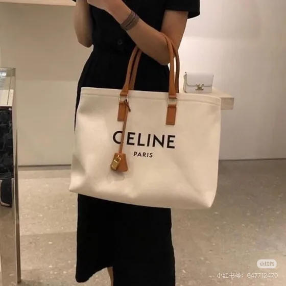 Celine Cabas Branco Bolsa tote