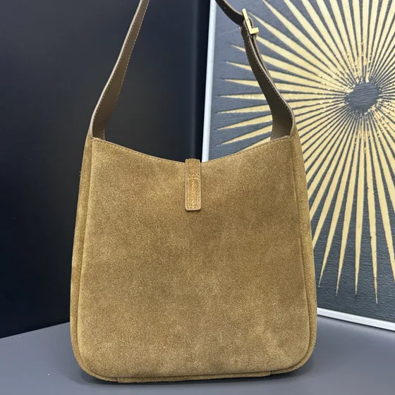 YSL Le 5 À 7 Hobo Bag Caramel Kulit suede Hobo