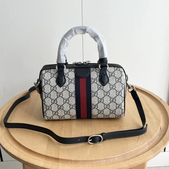 Gucci Ophidia Gg Mini Top Handle Bag بيج/أزرق Top Handle