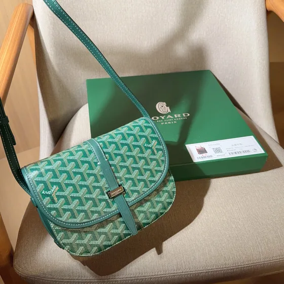 Goyard Belvedere Pm Green Crossbody