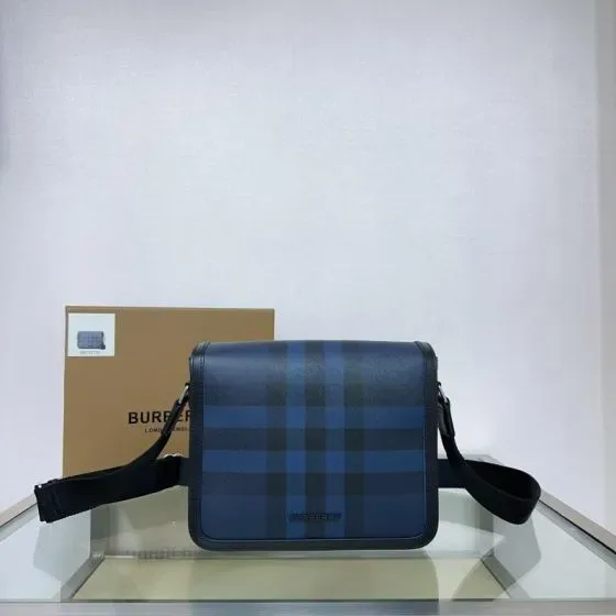 Burberry Check Crossbody Bag Navy Black Crossbody
