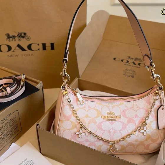 Coach Teri Schoudertas Blauw Roze Schoudertas