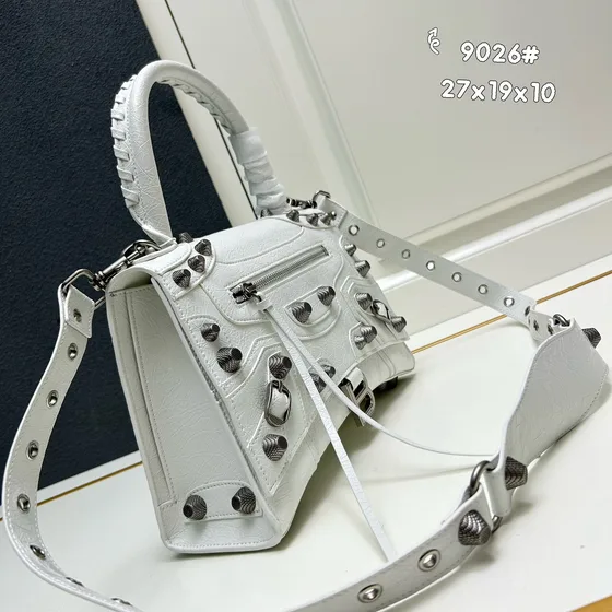 Balenciaga Neo Cagole City Top Handle Bag White 27x19x10cm Top Handle