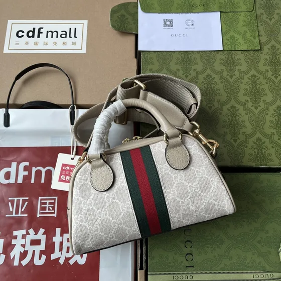 Gucci Ophidia Mini Alça superior Bag Bege Alça superior