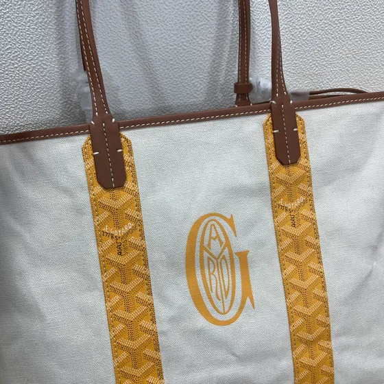 Goyard Saint Louis Kuning/Putih Tote Bag