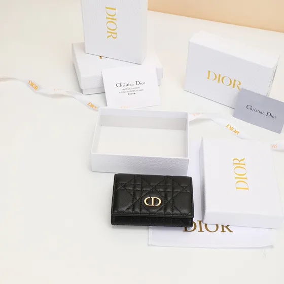 Dior Dior Caro Xs Wallet Black Wallet