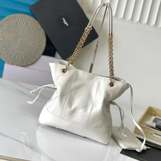 YSL Jamie Shopping Tote Bianco Borsa tote