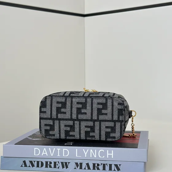 Fendi Ff Jacquard Vanity Case Dark Синий/Серый Crossbody