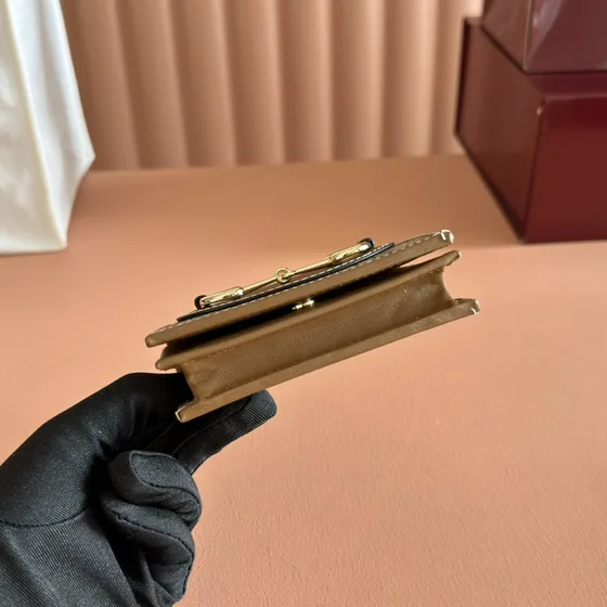 Gucci Horsebit 1955 Card Case Portafoglio Beige/Marrone Portafoglio