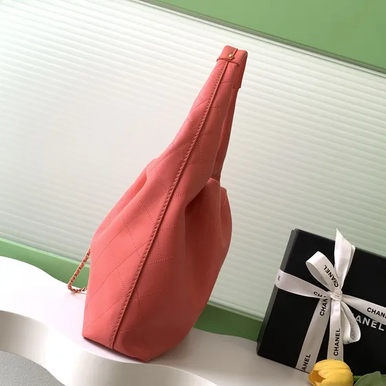 Chanel Hobo Bag Coral Pink Hobo
