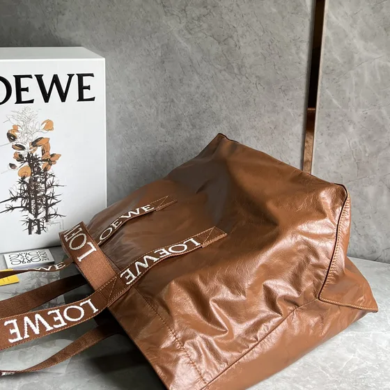 Loewe Fold Shopper Brown Tote Bag