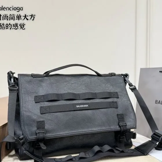 Balenciaga Army Messenger Bag Black Crossbody