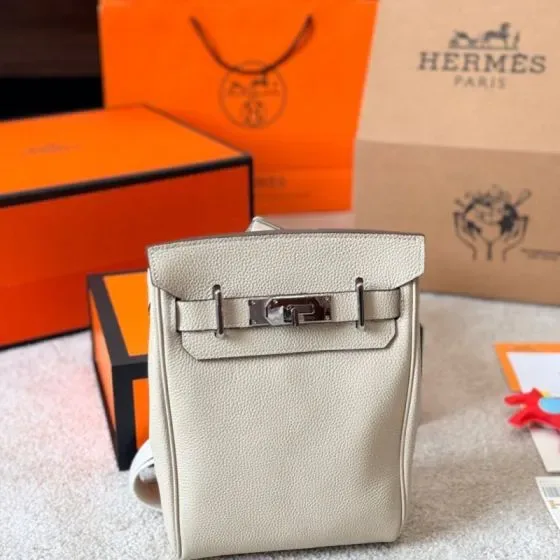 Hermes Kelly Akkad Light Grey Crossbody