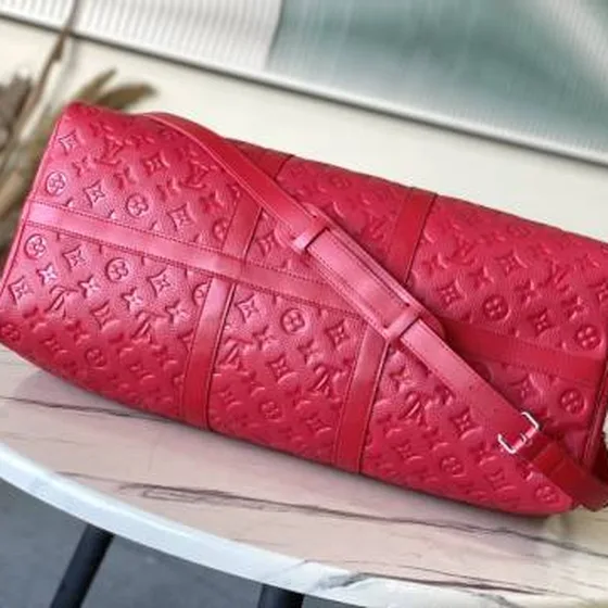 Louis Vuitton Keepall Đỏ Monogram Empreinte travel
