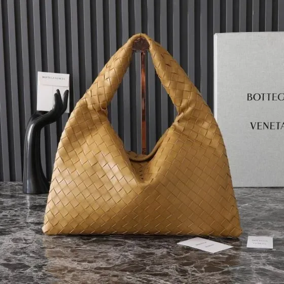 Bottega Veneta Small Hop Mustard Yellow Hobo