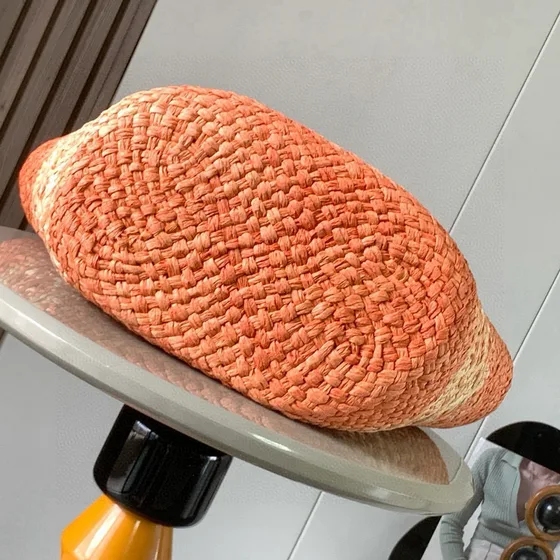 Loewe Anagram Basket Bag Coral Orange/Beige Shoppertasche