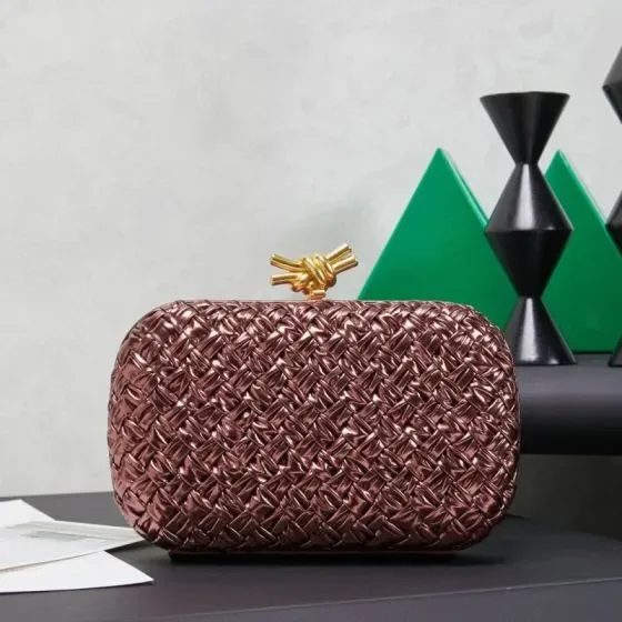 Bottega Veneta Knot Clutch Bronze Clutch