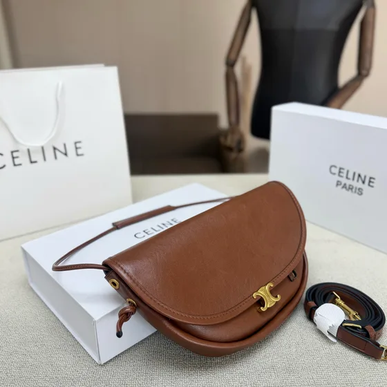 Celine Triomphe Marron Crossbody