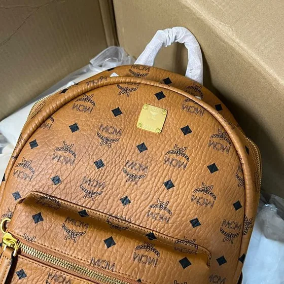 MCM Stark Backpack Cognac Brown Backpack