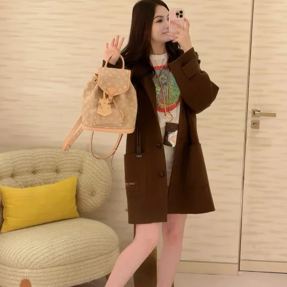 Louis Vuitton Riya Backpack Beige Backpack