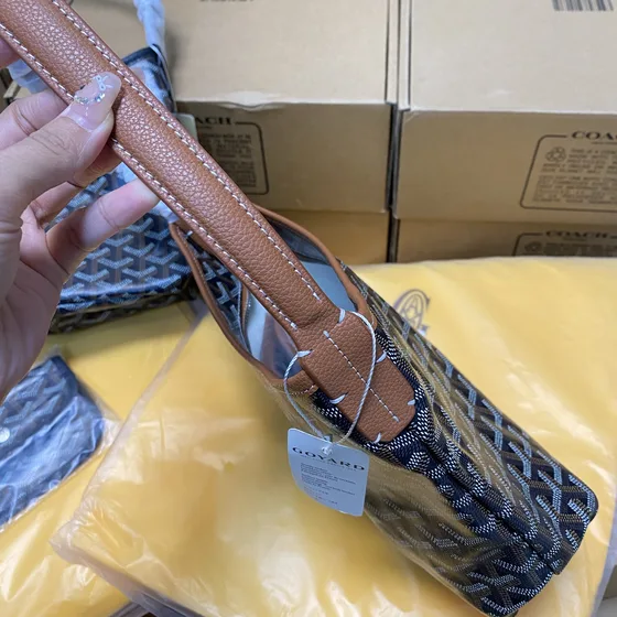 Goyard Boheme Hobo Bag Azul marino Azul With Tan Piel Trim Hobo