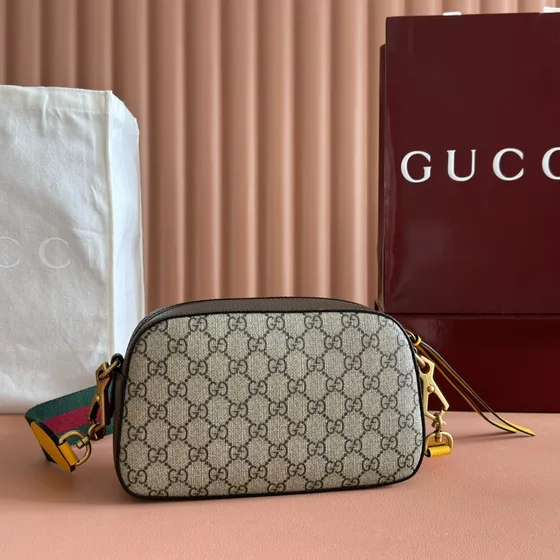 Gucci Neo Vintage Gg Supreme Messenger Bag Beige Brown Crossbody