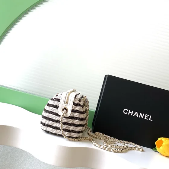 Chanel Vanity Case Negro And Blanco Crossbody