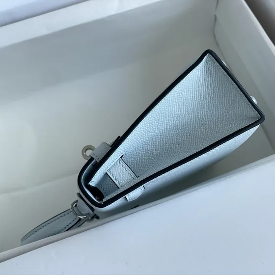 Hermes Mini Kelly Light Azul Asa superior
