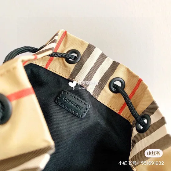Burberry Icon Stripe Drawstring Pouch Be Pouch