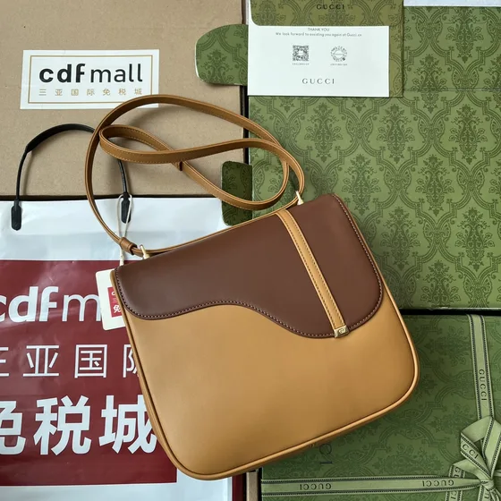Gucci Gg Horsebit Sac épaule Marron/Tan Sac épaule