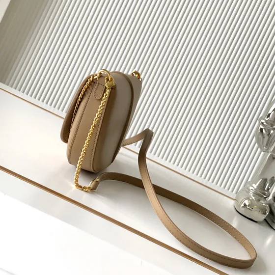Fendi Fendigraphy Mini Chain Bag Beige Crossbody
