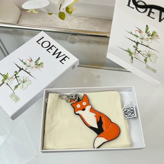 Loewe Fox Keyring Orange Pouch