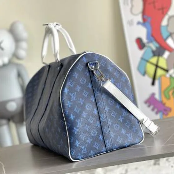 Louis Vuitton Keepall Bandouli re 55 Blue Monogram 55 31 26cm travel
