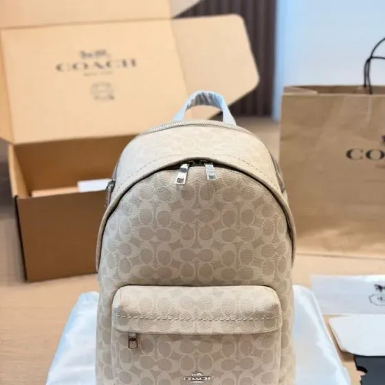 Coach Mini Court Backpack Light Khaki Chalk Backpack