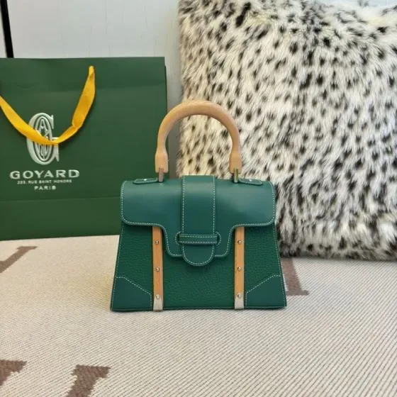 Goyard Sa gon Pm Saigon Structur Mini Bag Green Top Handle