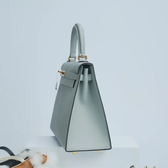 Hermes Kelly 25 Light Xanh dương Top Handle