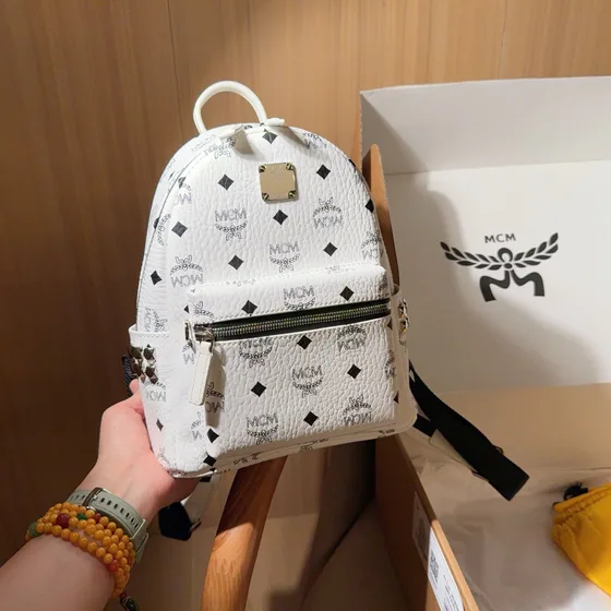 MCM Stark Rygsæk Mini Hvid Rygsæk