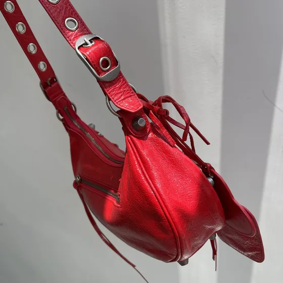 Balenciaga Le Cagole Shoulder Bag Red Shoulder Bag