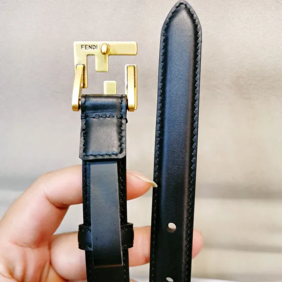 Fendi Ff Buckle Leather Belt Black Belt Bag
