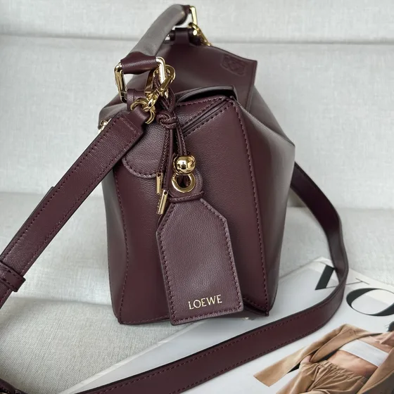 Loewe Puzzle Edge Bag Bordô Crossbody